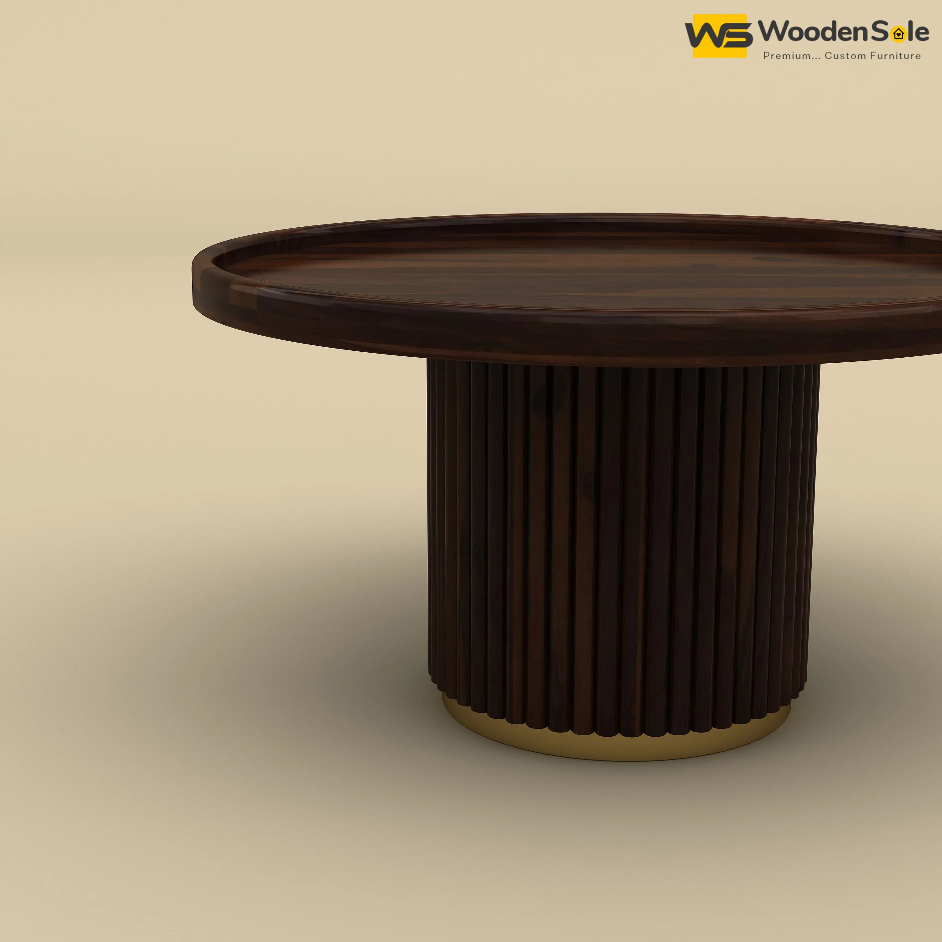 Ciaz Round Coffee Table (Walnut Finish)