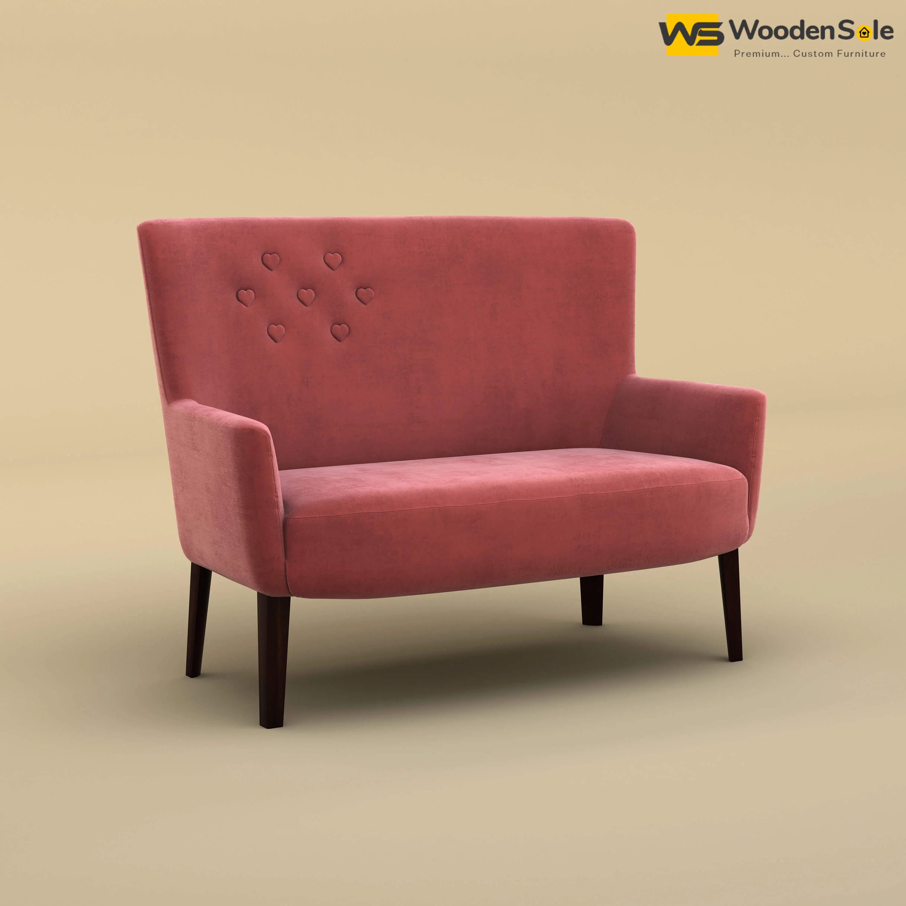 Dil Loveseat (Velvet, Pink)