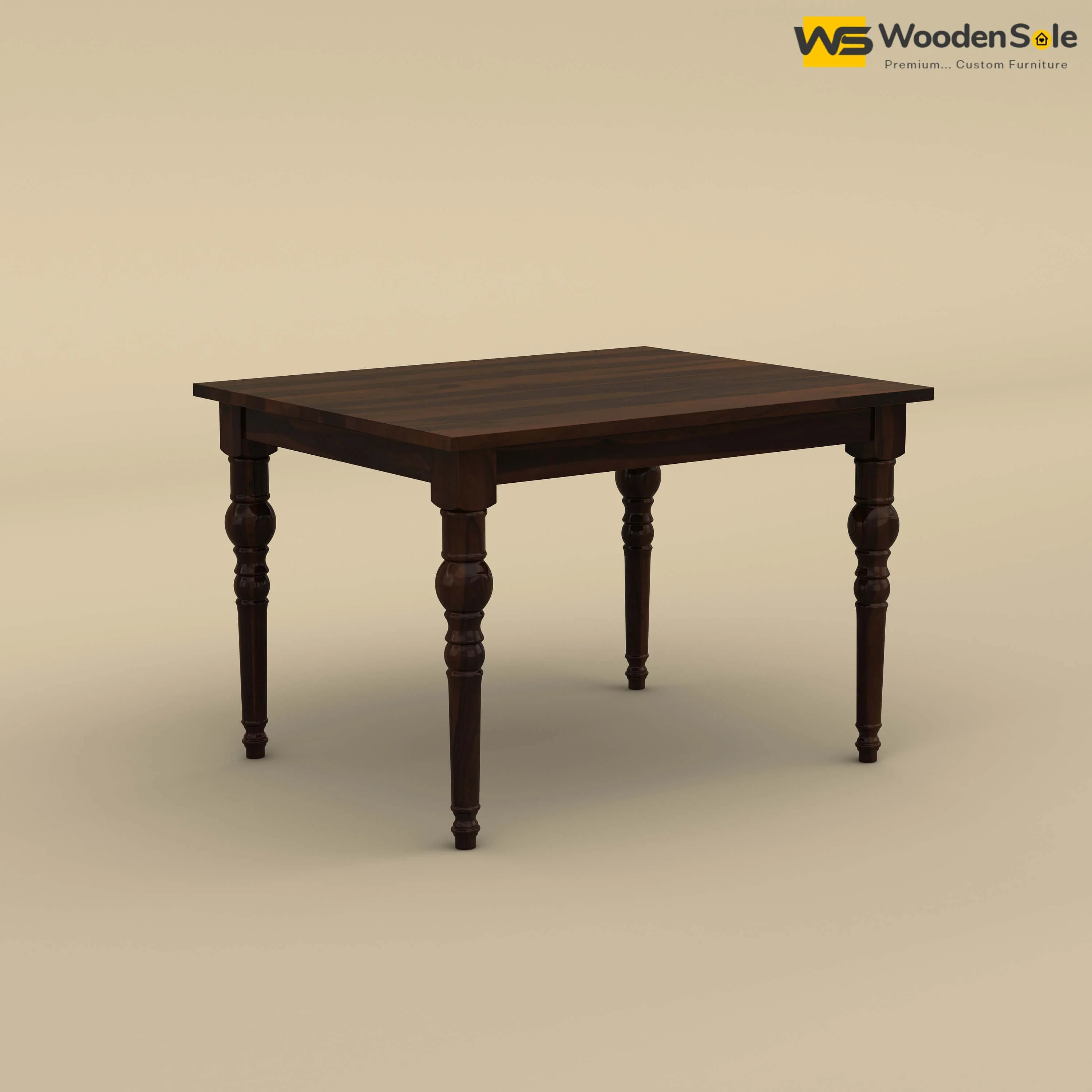 Elliot 4 Seater Dining Table (Walnut Finish)