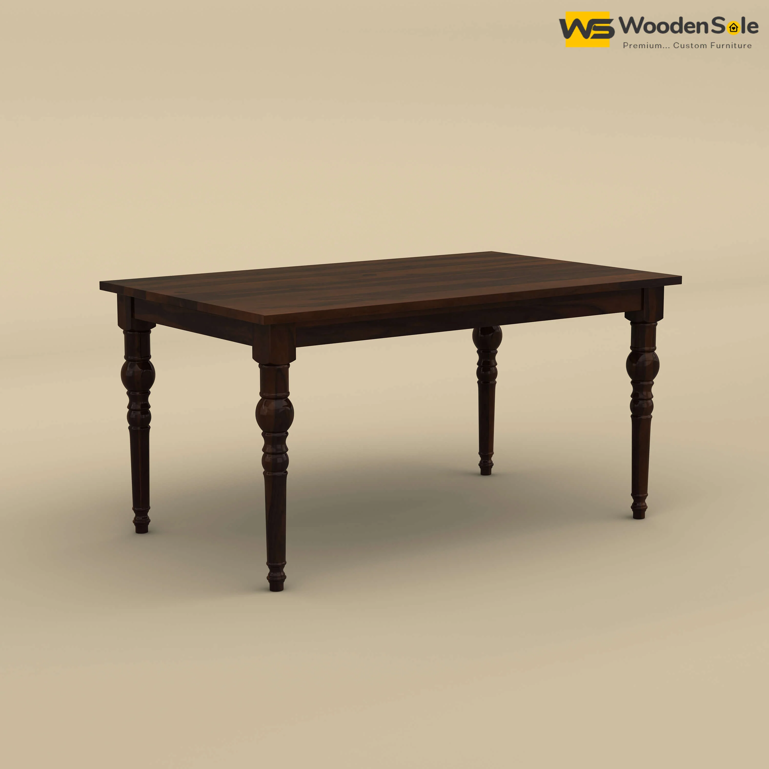 Elliot 6 Seater Dining Table (Walnut Finish)