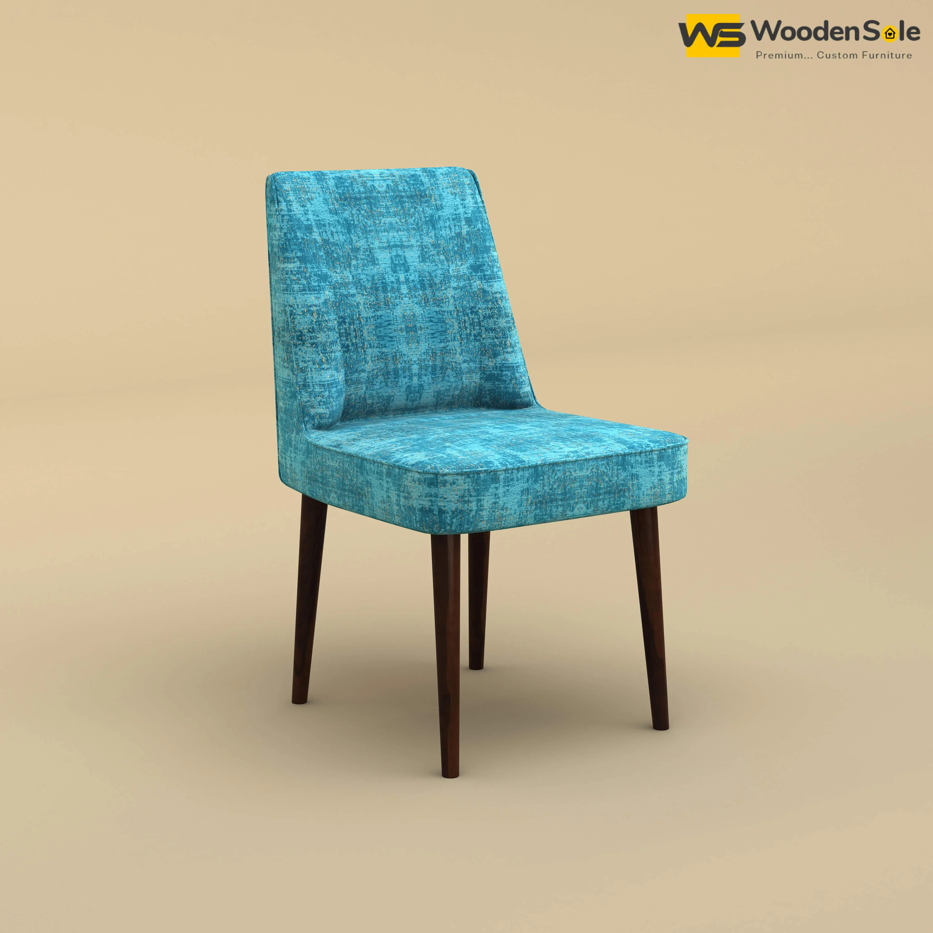 Hardik Dining Chair (Cotton, Teal Blue)