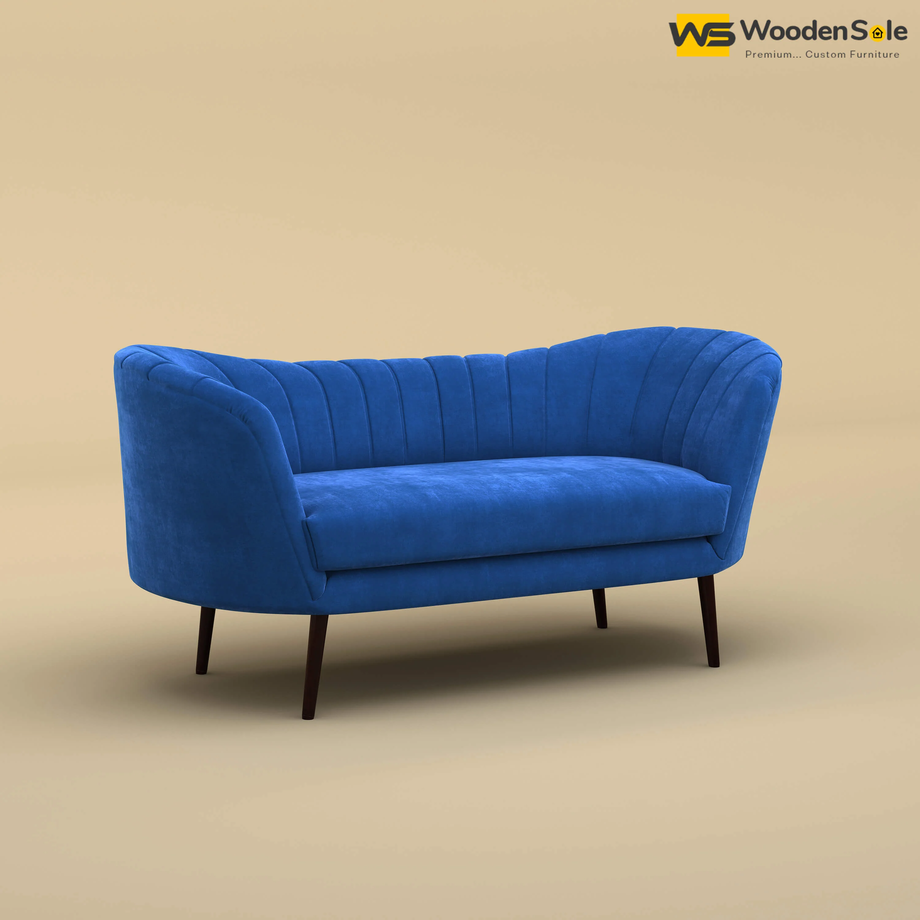Kiara Chaise Lounge (Velvet, Royal Blue)