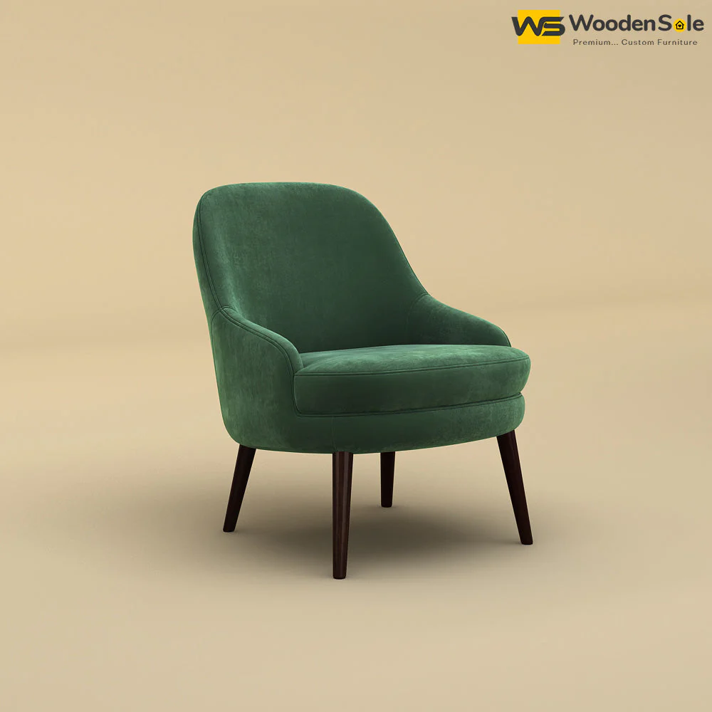 Lawson Lounge Chair (Velvet, Forest Green)