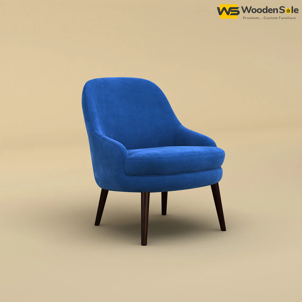 Lawson Lounge Chair (Velvet, Royal Blue)