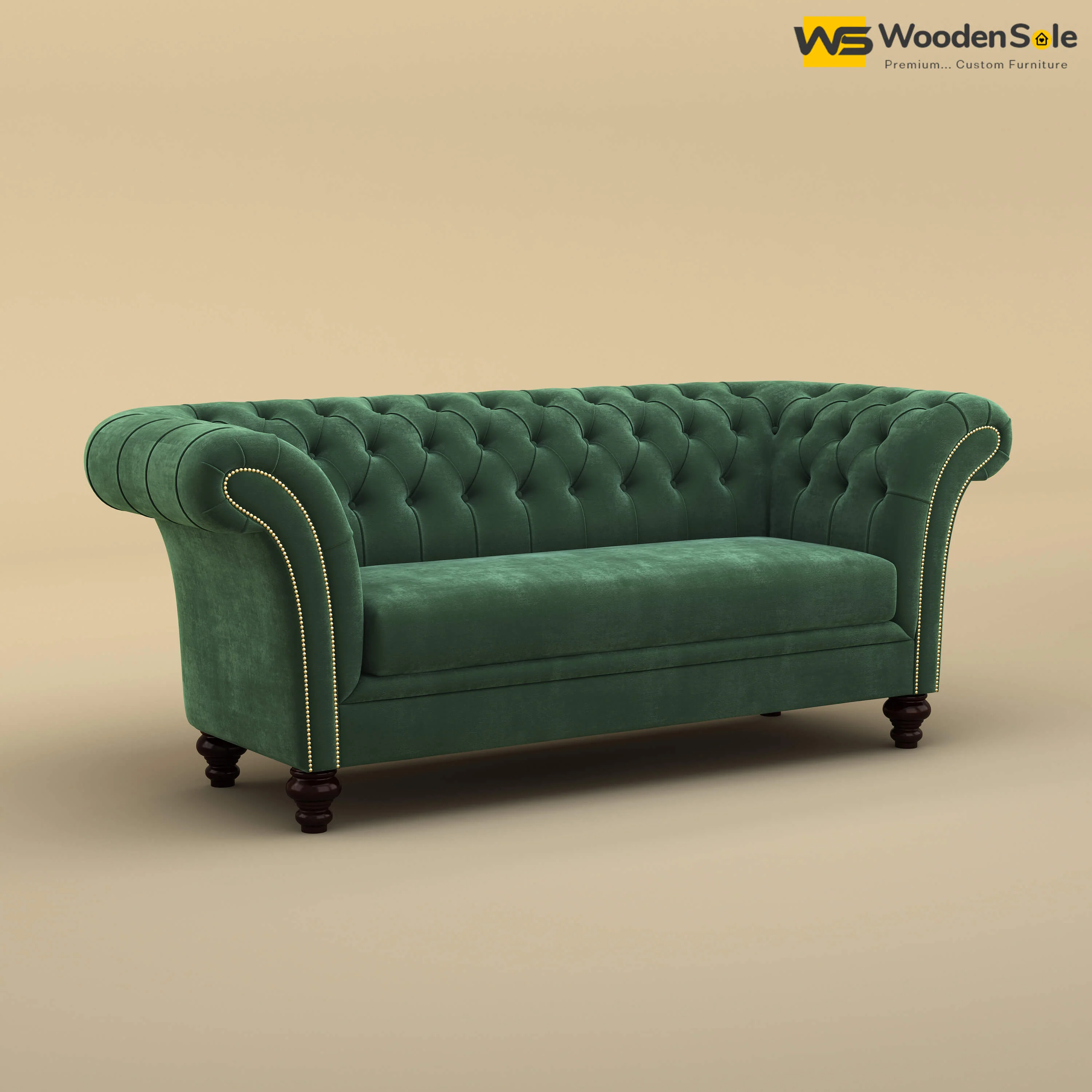 Rolex Loveseat (Velvet, Forest Green)
