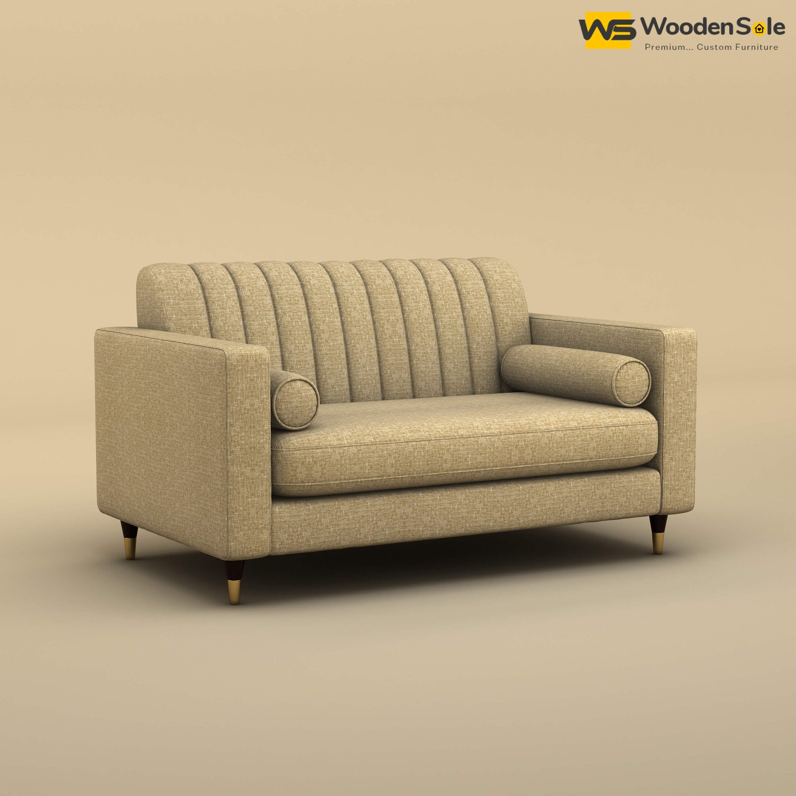 Sashwat Loveseat (Cotton, Faux Cream)