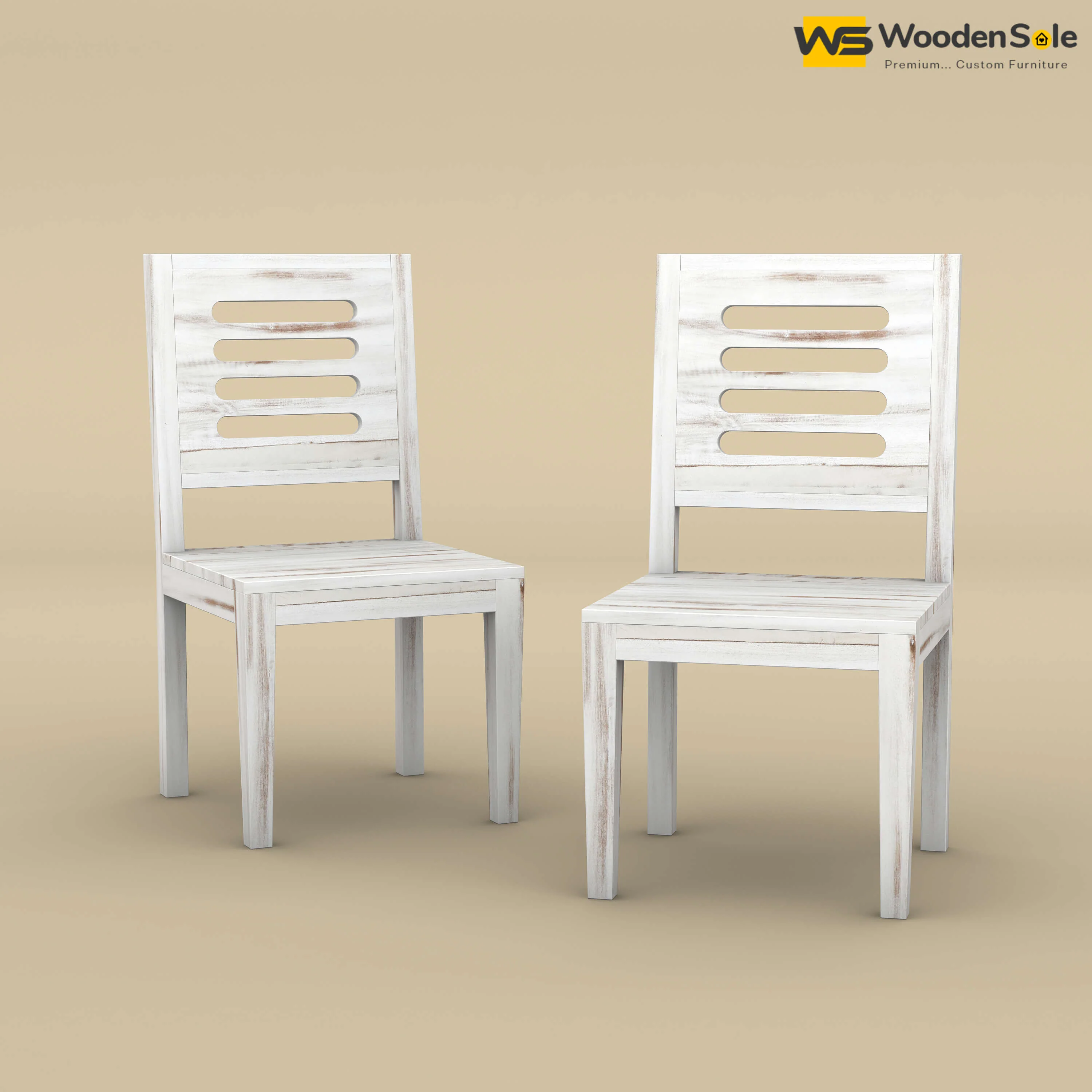 Sheesham Wood Dining Chairs - Set of 2 (Distress Finish)