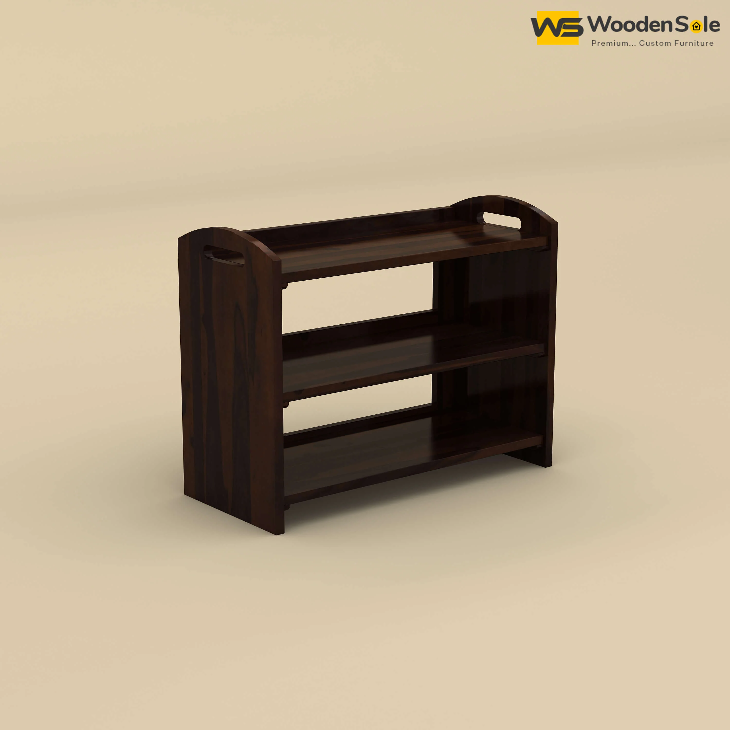Strip Shoe Rack (Walnut Finish)