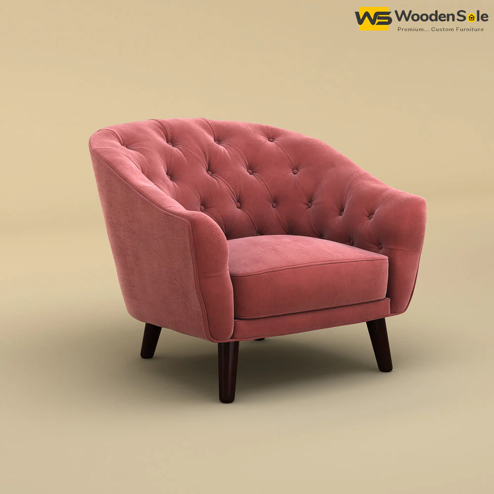 Verona Lounge Chair (Velvet, Pink)