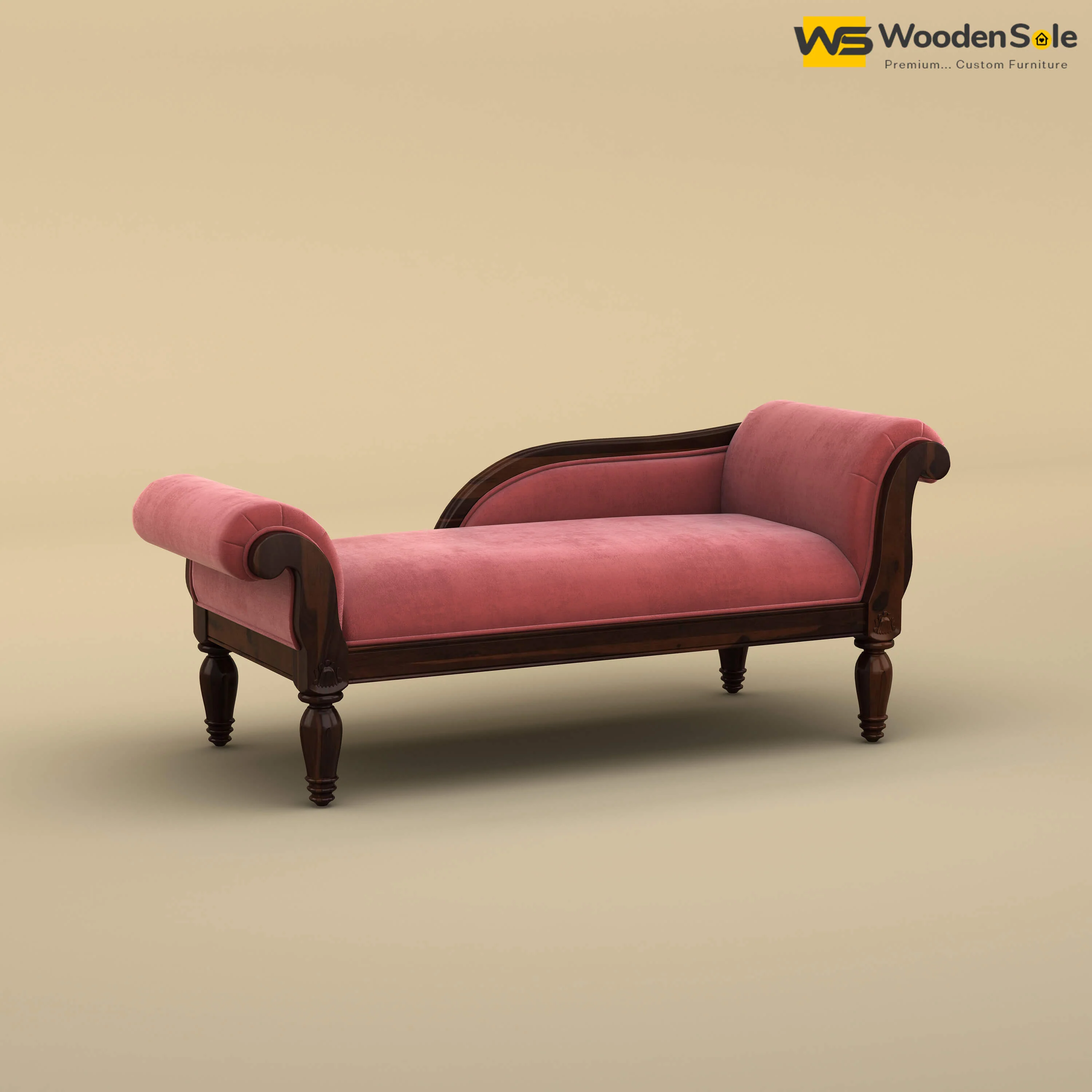 Virat Chaise Lounge (Velvet, Pink)