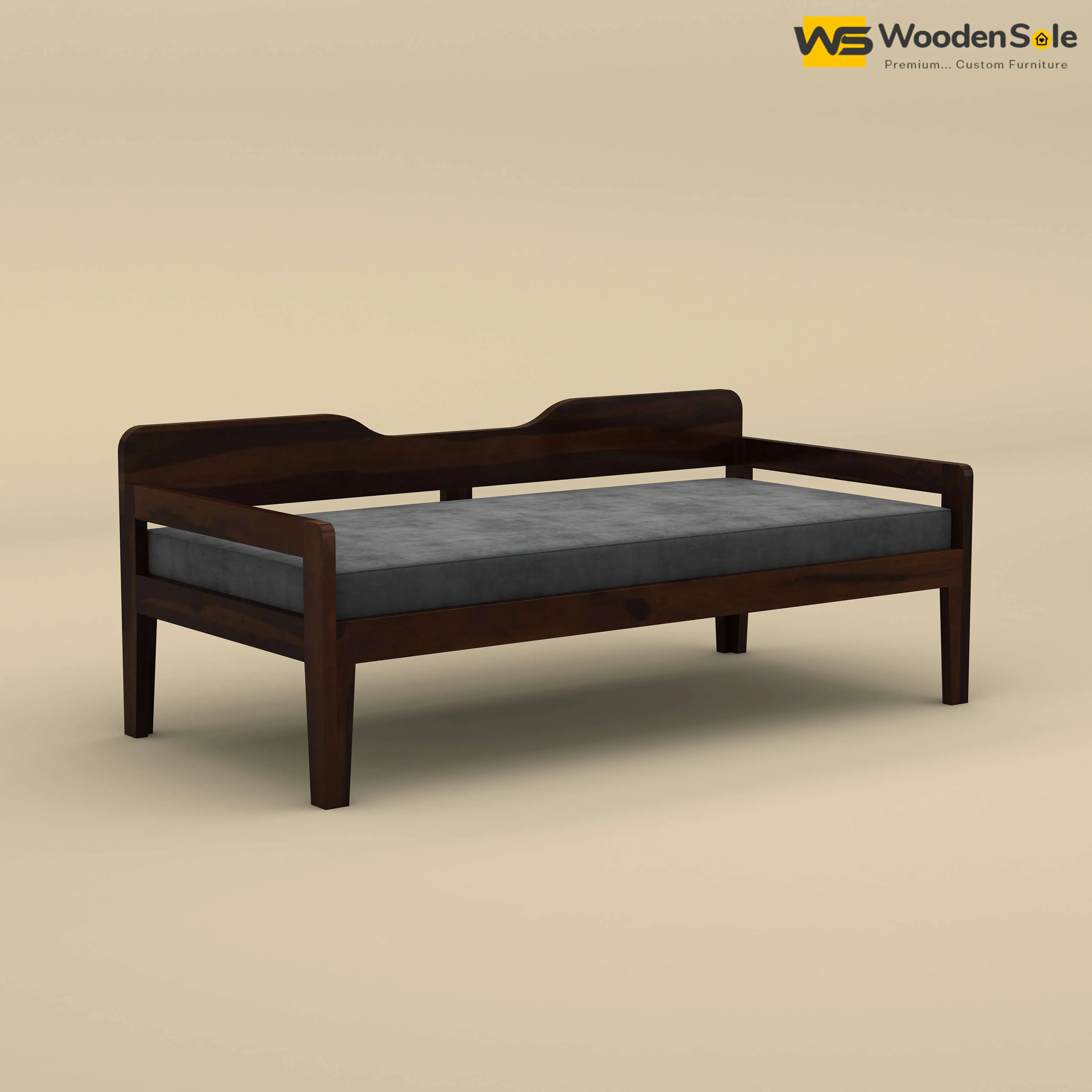 Crown Diwan Without Mattress (Walnut Finish)